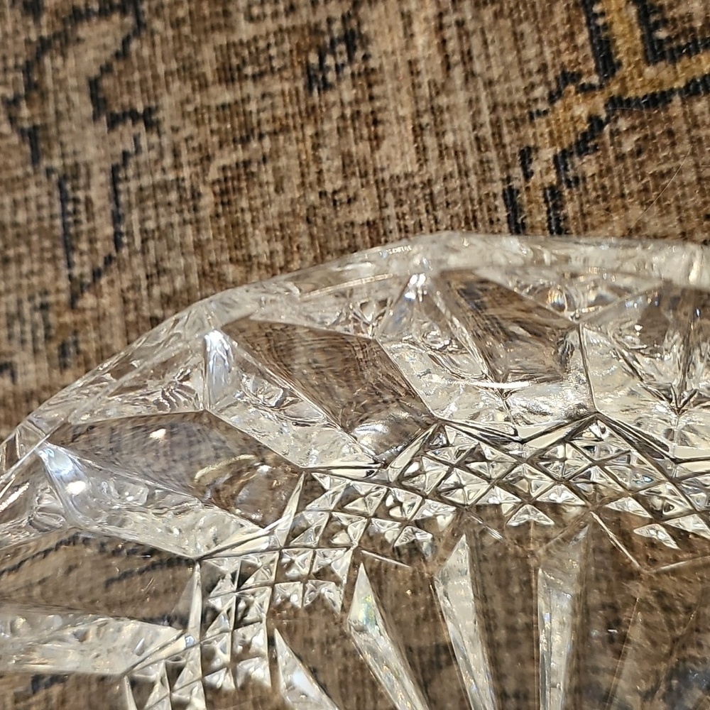 SALE! Vintage Crystal Serving Bowl - Picture 6 of 11